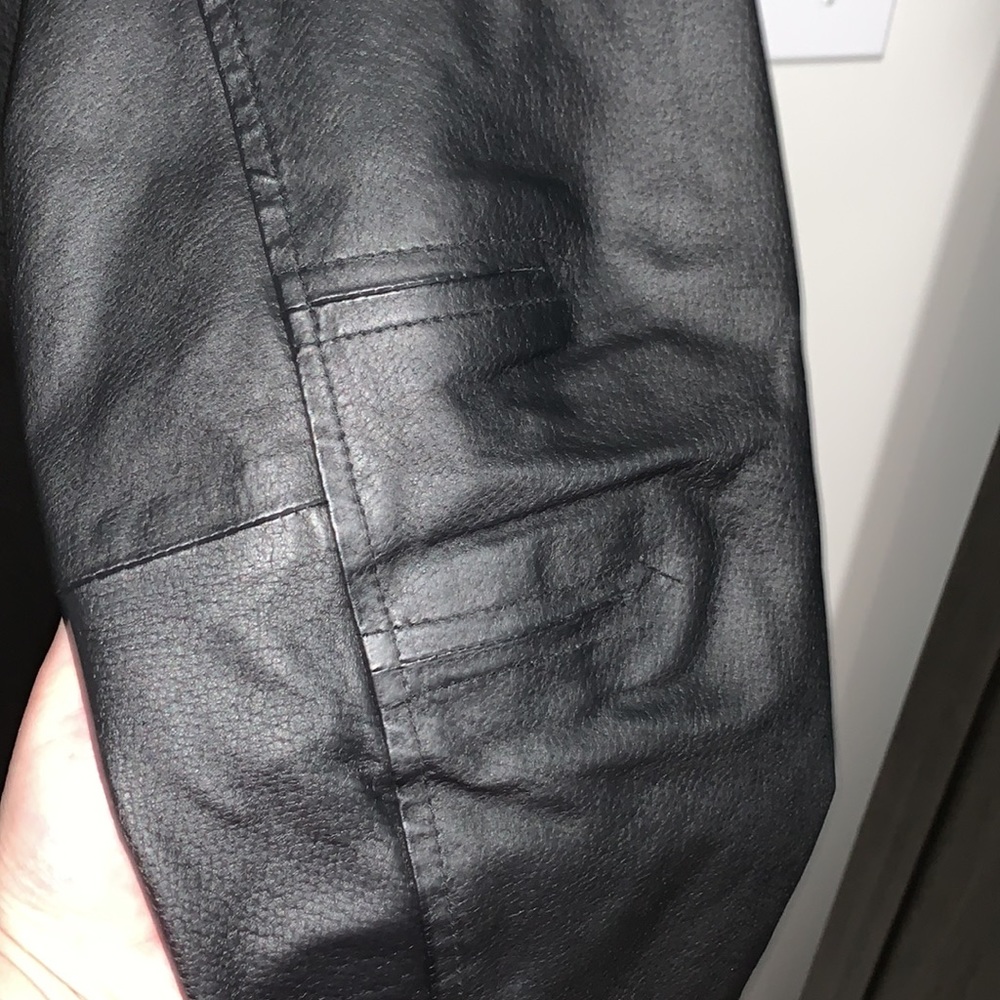 SOLD!!Jessica London black leather moto style jacket in women’s size 18 - Picture 10 of 12